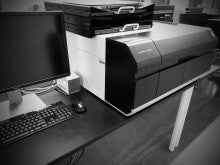 Black and white image of a scanner.